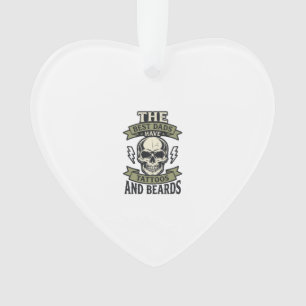 Ornamento Melhores Pais Têm Tatuagens e Barbas Camisa Caveir