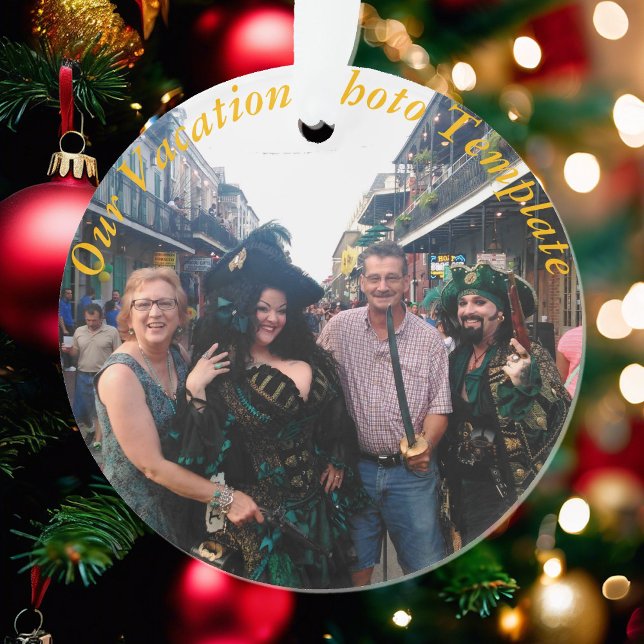 Ornamento Memória de Férias Personalizar Natal (Criador carregado)
