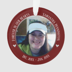 Ornamento Memorial Forever em Nossos Corações 2 Foto