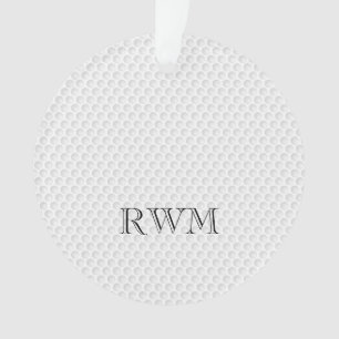 Ornamento Memorial FOTO Golfe, INICIAIS DE Golfer