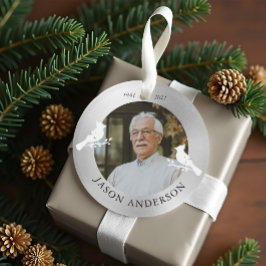 Ornamento Memorial Keepsasaame Foto de Silver do Cardeal Bir