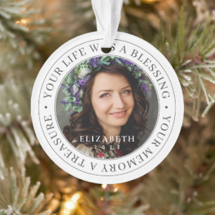 Ornamento Memorial Sua Vida uma Bênção Foto Moderna