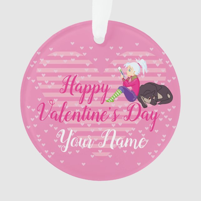 Ornamento Menina apaixonada (Frente)