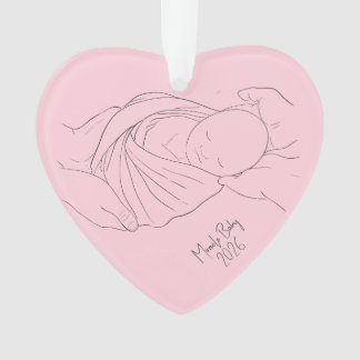 Ornamento Menina Bebê Milagre de FIV Ornamentação Rosa – Beb
