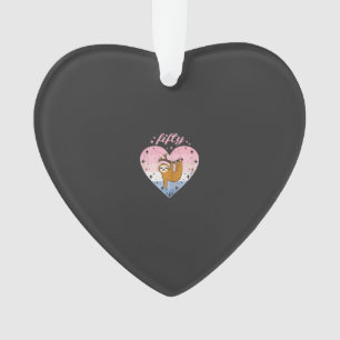 Ornamento Menina De 50 Anos De Idade Bela Preguiça Aniversár