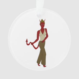 Ornamento menina diabólica