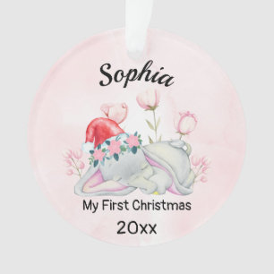 Ornamento Menina Personalizada Meu Primeiro Natal 2021
