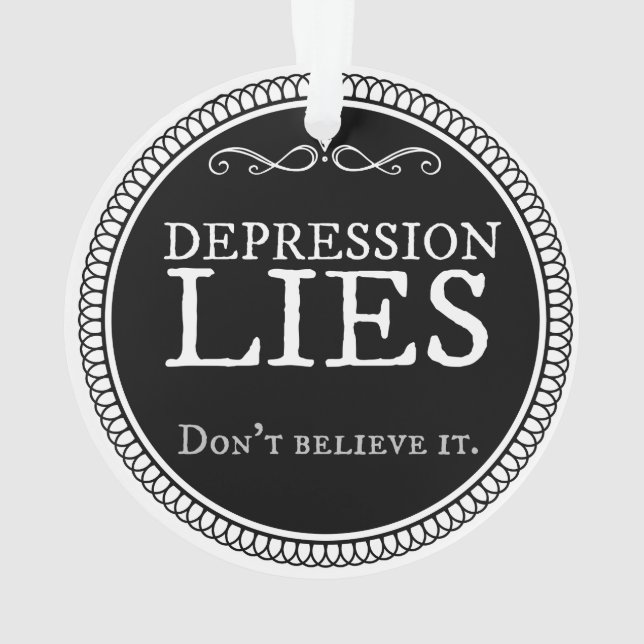 Ornamento Mentiras da depressão (Verso)