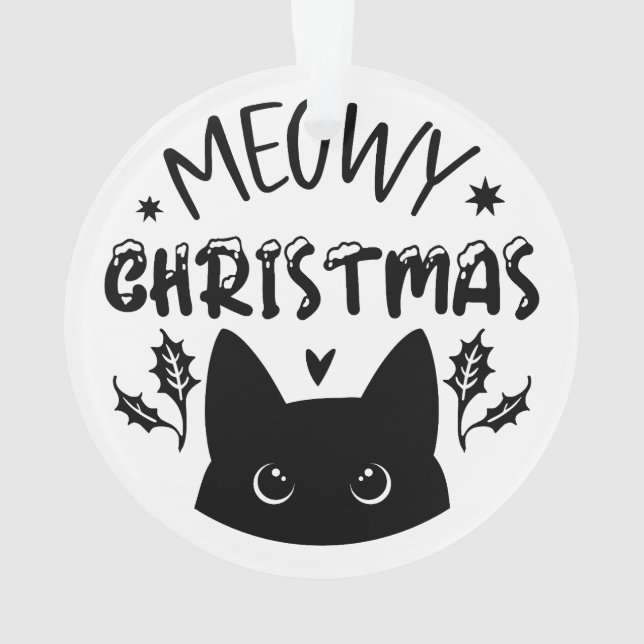 Ornamento Meowy Christmas: Festive Cat  (Verso)