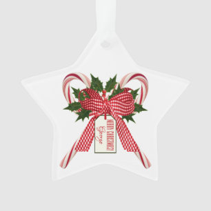 Ornamento Merry Christmas Candy Candy Cannes Name