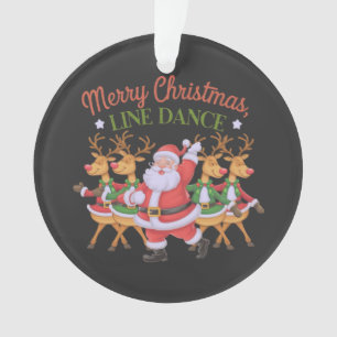 Ornamento Merry Christmas Line Dance Celebra a temporada