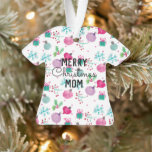 Ornamento Merry Christmas Ugly Sweater Watercolor<br><div class="desc">Ornamento de Natal - Suéter Feio de Natal</div>