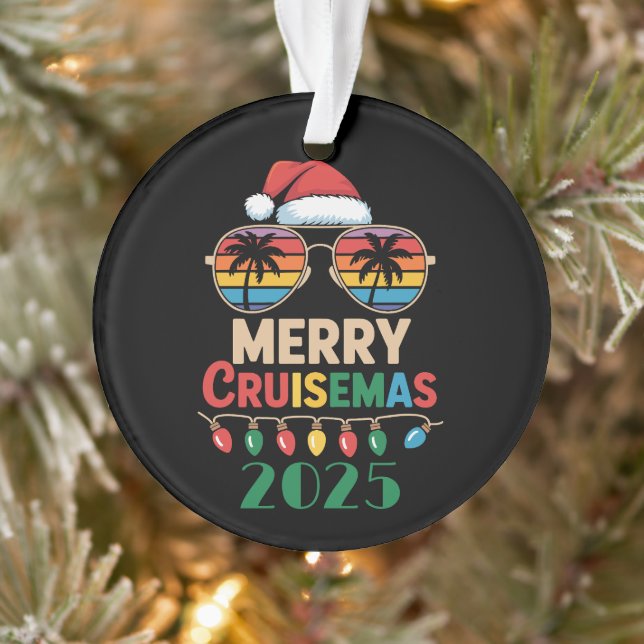 Ornamento Merry Cruisemas 2025 Personalized Xmas Cruise (Árvore)
