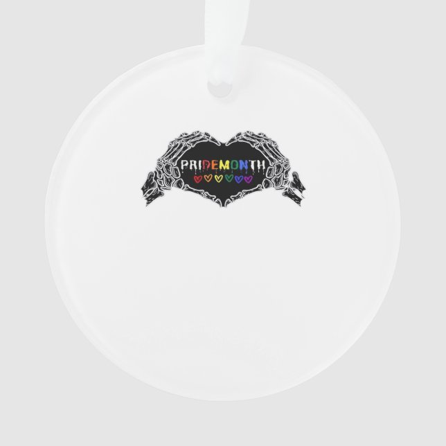 Ornamento Mês Skeleton Heart Mãos LGBTQIA (Frente)