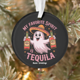 Ornamento Meu Espírito Favorito É Tequila Halloween Bebendo 