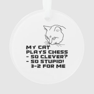 Ornamento Meu Gato Joga Xadrez