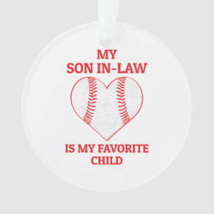 Ornamento Meu Genro é Meu Filho Favorito - Fã de Beisebol