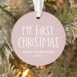 Ornamento Meu primeiro bebê recém-nascido de Natal personali
