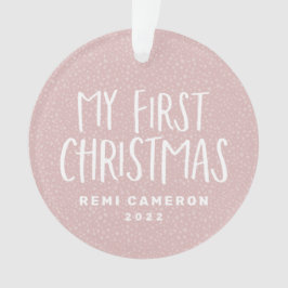 Ornamento Meu primeiro bebê recém-nascido de Natal personali