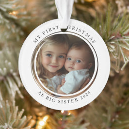 Ornamento Meu Primeiro Natal Como Foto Personalizada Da Irmã