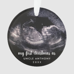 Ornamento Meu Primeiro Natal como Tio Ultrasom Foto