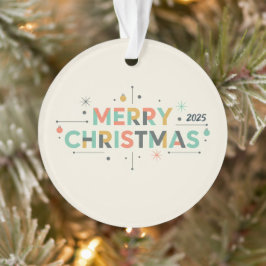 Ornamento Mid-Century Merry Christmas – Retro Style