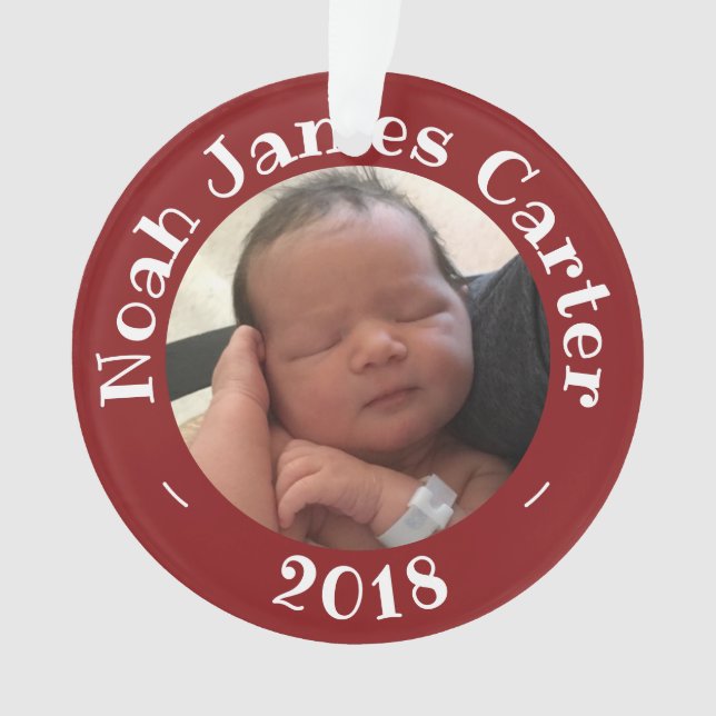 Ornamento Minha lembrança feita sob encomenda 2018 da foto (Frente)