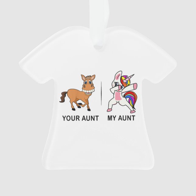 Ornamento Minha Tia Sua Tia Oferece Presentes Para Tia (Frente)