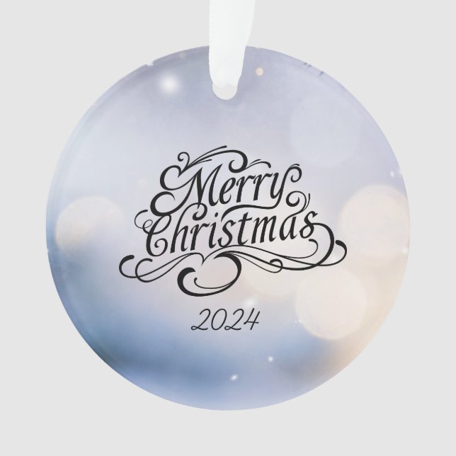 Ornamento Minimalista Feliz Natal  (Frente)