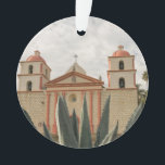 Ornamento Missão de Santa Barbara<br><div class="desc">A missão histórica espanhola de Santa Barbara em Califórnia.</div>