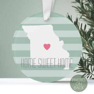 Ornamento Missouri Map Home State Love with Custom Heart