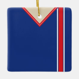 Ornamento Modelo de Futebol Jersey, Blue Red