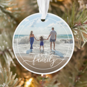 Ornamento Modelo Personalizado de Fotografia Nosso Texto Da