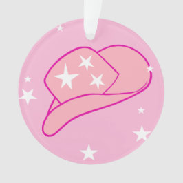 Ornamento Modern Cowgirl Western Hat Rosa