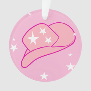 Ornamento Modern Cowgirl Western Hat Rosa