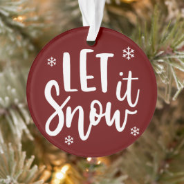 Ornamento Modern Family Christmas Photo , Let it Snow