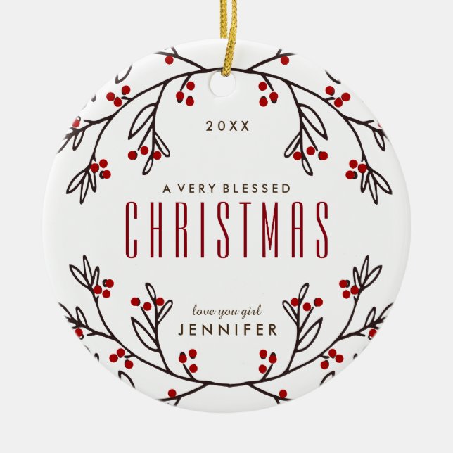 Ornamento moderno do feriado da amizade (Frente)