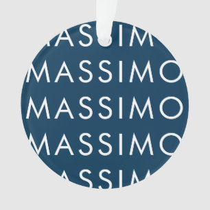 Ornamento Moderno Minimalista Elegante Simples Nome Azul Pru