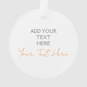 Ornamento Moderno Minimalista Simples Personalizado Adiciona