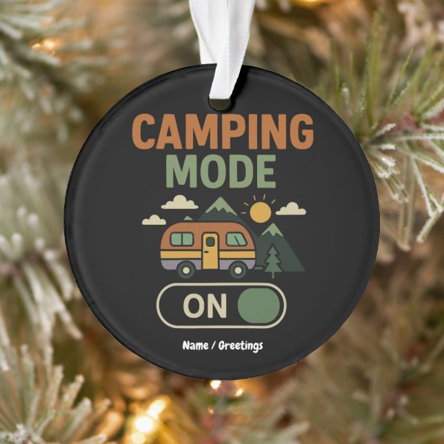 Ornamento Modo De Acampamento Na Funny Nature Lover Camper G (Árvore)