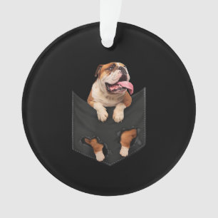 Ornamento Modos  Inglês Bulldog Nos Seus Cães De Bolso