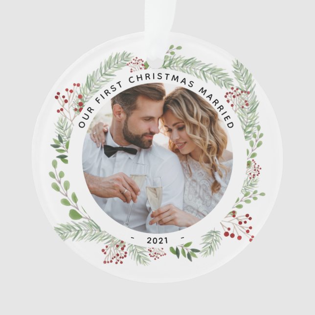 Ornamento Mola de recem casados para fotos de inverno 2 (Frente)