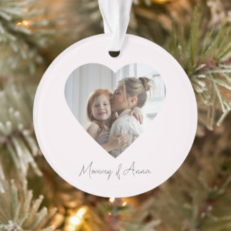 Ornamento Mommy Custom Name & Photo Acrylic Ornament