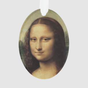 Ornamento Mona Lisa em detalhes por Leonardo da Vinci