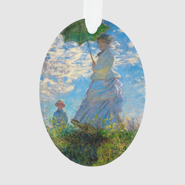 Ornamento Monet Mulher Guarda-Sol Impressionismo (Verso)