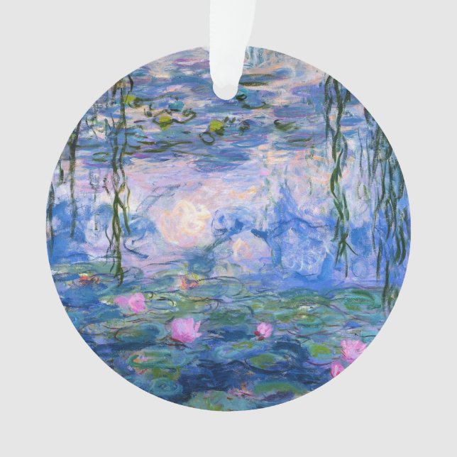 Ornamento Monet - trabalho de arte de lírios de água, 1919 (Frente)