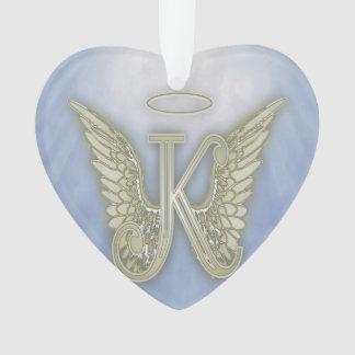 Ornamento Monograma do anjo da letra K