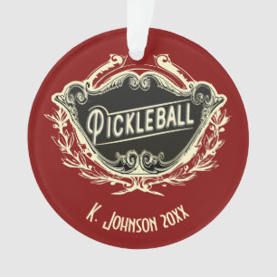 Ornamento Monogrammed personalizado de Pickleball