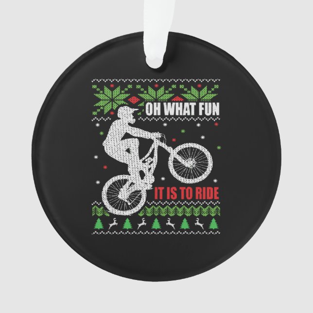 Ornamento Montanha - Bike - Natal (Frente)