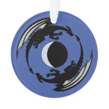 Moon Dragon Fantasy Design Ornament